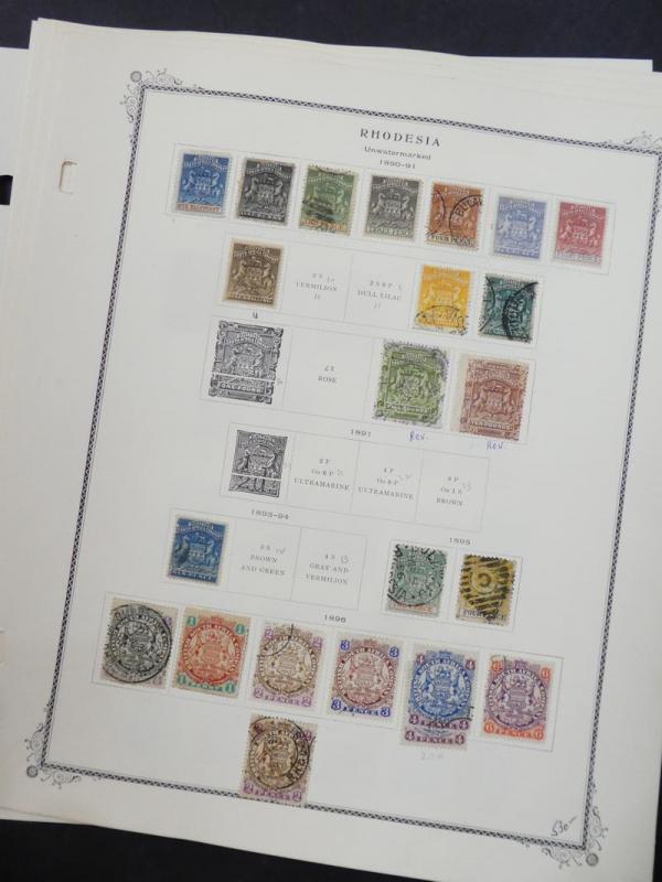 EDW1949SELL : RHODESIA Comprehensive Mint & Used collection on pages. Cat $2734