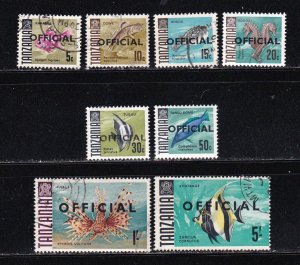 Tanzania stamps #o9 - 16, Mint & used set,  CV $13.65