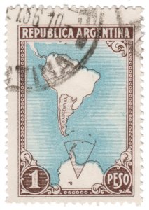 ARGENTINA STAMP 1951. SCOTT # 594. USED. # 2