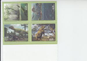 2014 Brazil Dinosaurs Blk of 4   (Scott NA) MNH