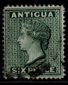 ANTIGUA QV SG18, 6d blue-green, FINE USED. Cat £22.