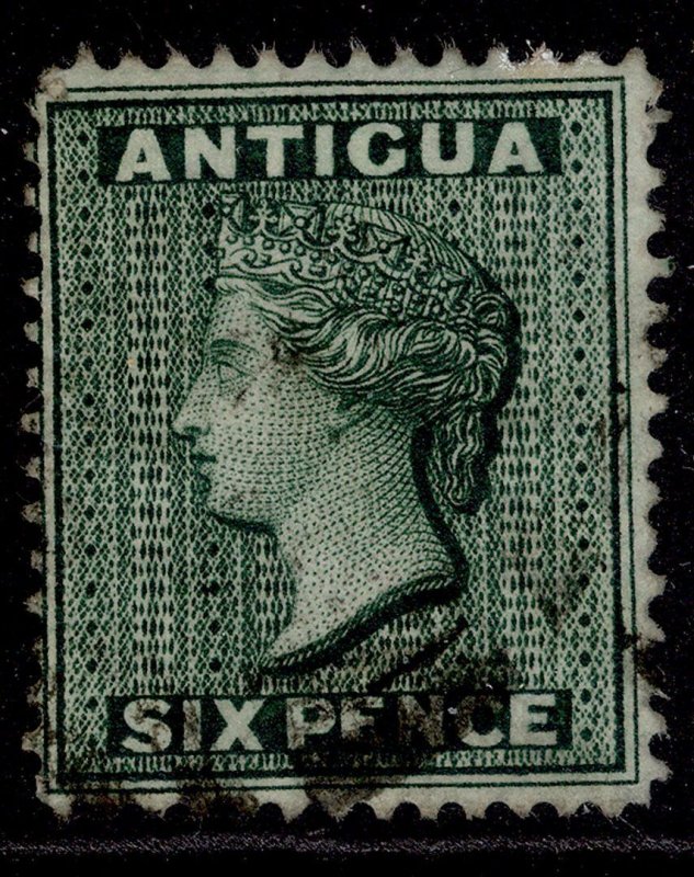 ANTIGUA QV SG18, 6d blue-green, FINE USED. Cat £22.