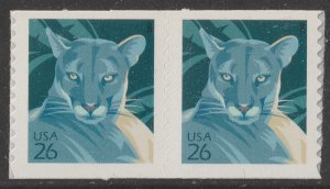 US 4141 Florida Panther 26c coil pair MNH 2007