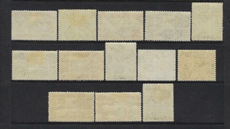 CAYMAN ISLANDS SCOTT #100-111 1938-43 GEORGE VI PICTORIALS SET MINT NH/LH