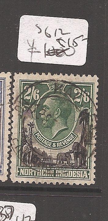 Northern Rhodesia 2/6 Elephant,Giraffe SG 12 VFU (1cax)