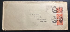 1900s Cristobal Canal Zone Colombia POst Office Cover To Balboa