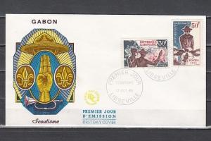 Gabon, Scott cat. 200-201. Scouting issue on a First day cover.  ^