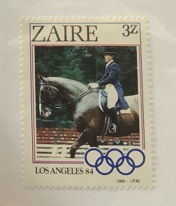 Zaire 1984 Scott 1155 MNH - 3z,  Olympic Games in Los Angeles USA, Equestrian