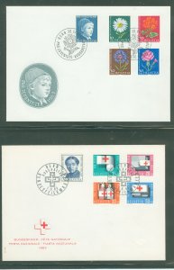 Switzerland B324-33 1963 Semi-postals, FDC Nice cacheted FDC's (2 sets). Zumstein = SFr