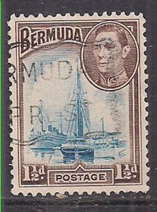 Bermuda 1938 KGV1 1 1/2d Brown SG 111b used ( C852 )