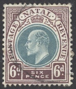 Natal Sc# 89 Used (a) 1902-1903 6p King Edward VII