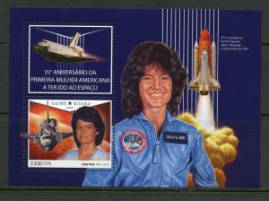 GUINEA-BISSAU  2018 35th ANN OF THE 1ST AMERICAN WOMAN IN SPACE S/SHEET MINT NH