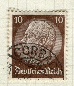 GERMANY; 1933-41 early Hindenburg issue fine used shade of 10pf. value