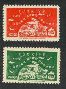 Turkey; Scott 1436-1437; 1959;  Unused; NH; Complete Set