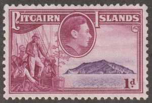 Pitcairn Islands, Scott#2,  mint, hinged, 1d,