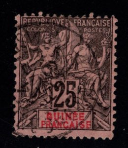 French Guinea Scott 10 MH* 1892 Perf 14x13.5