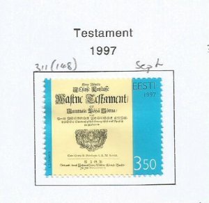 ESTONIA - 1997 - Testament - Perf Single Stamp - Mint Lightly Hinged