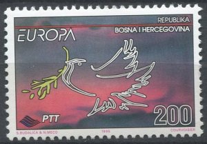 Bosnia and Herzegovina Sc#221 MNH, 200d multi, Europa (C.E.P.T.) 1995 - Peace...