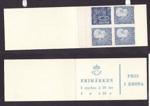 Sweden-Sc#584b-unused NH booklet-id3-definitives-pane of 4-