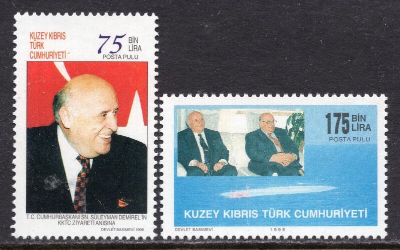 2110 - Cyprus Turkish 1998 -The Visit of the President Süleyman Demirel -MNH Set