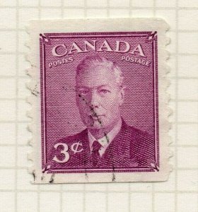 Canada 1949-51 Imperf x Perf 9.5 Coil Stamp GVI Issue Fine Used 3c. NW-108142