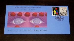 U.N.1989, VIENNA #93-94,10th ANNIV. OFFICE IN VIENNA SINGLES ON FDC, NICE! LQQK!