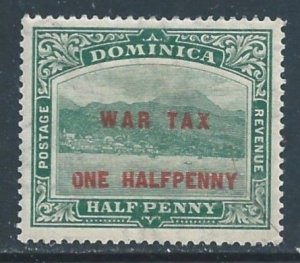 Dominica #MR1 MH 1/2p Roseau, Capital Surcharged & Ovptd. War Tax
