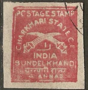 India Charkhari 27 SG 56 Used VF 1930 SCV $30.00