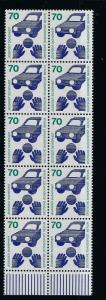 Germany Berlin Scott # 9N323A, mint nh, b/10, variation sheet print