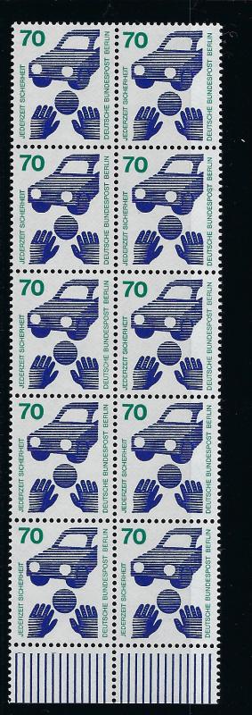Germany Berlin Scott # 9N323A, mint nh, b/10, variation sheet print