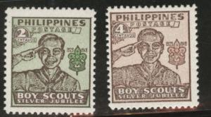 Philippines Scott 528-529a Scout set MH*