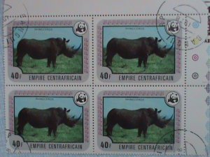 CENTRAL AFRICAN STAMP:1978- SC#323-8- ENDANGER ANIMALS-WWF- BLOCK OF 4 SETS