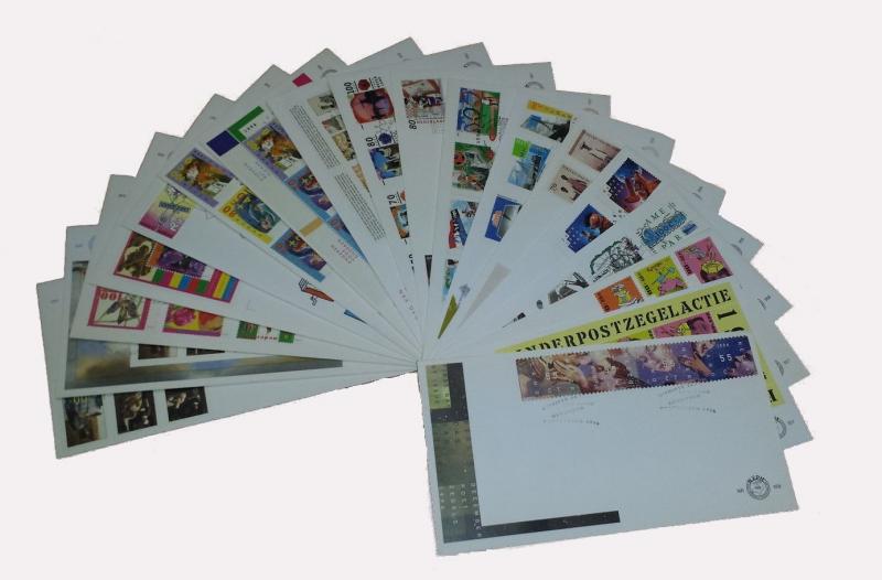 Netherlands 1996 Complete Year Set of 18 unaddressed First Day Covers FDC