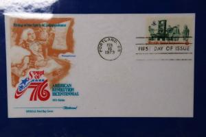 Fleetwood FDC set encased frame wall hang Spirit of Independence 1973 1476-1479