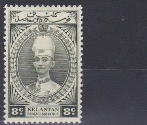 KELANTAN 1937  - 40  S G 45   8C  GREY OLIVE    MH