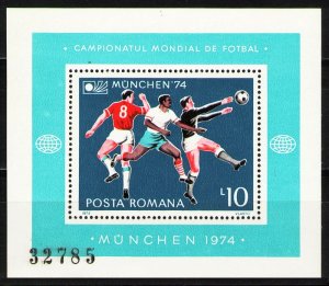 1974 Romania 3209/B114 1974 FIFA World Cup in Munich 6,00 €