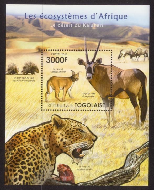 Togo - New Issue - MNH Kalahari Desert Animals (S/S)