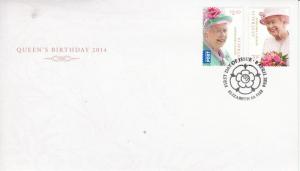 Australia 2014 FDC Queen's Birthday 2v Set Cover Elizabeth II Royal Ascot Hats