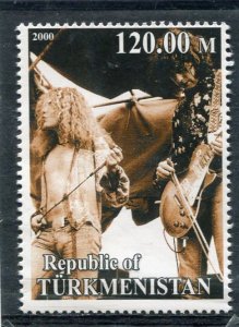 Turkmenistan 2000 JIMMY PAGE LED ZEPPELIN HORSES Stamp Perforated Mint (NH)