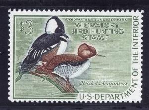 #RW35 XF MNH OG-GEM 1968 DUCK STAMP