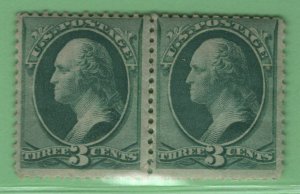 $US Sc#158 M/F, pair glazed gum, Cv. $230