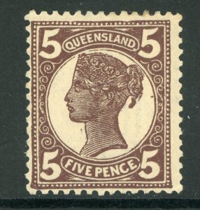 Queensland  1917 5p Brown SG 295 Mint D428 ⭐⭐⭐⭐⭐⭐