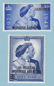 GREAT BRITAIN OFFICES - MOROCCO 93 - 94 MINT NEVER HINGED OG ** VERY FINE - R502