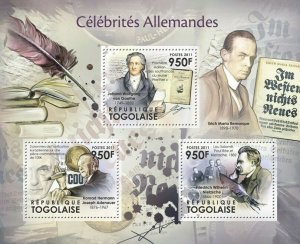 Togo 2011 MNH - German Celebrities (J.W. von Goethe, F.W. Nietzsche).