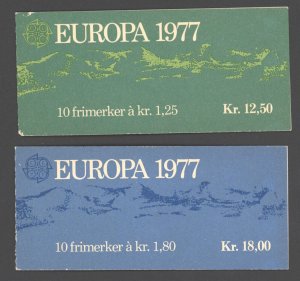 Norway Scott  #693a, 694a, Europa Issue Complete Booklets