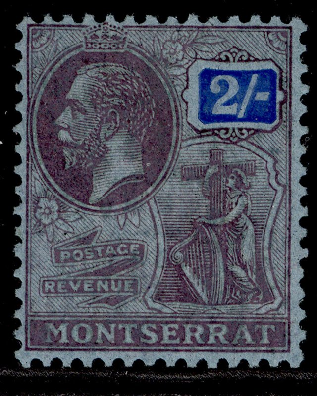 MONTSERRAT GV SG79, 2s purple & blue/blue, M MINT.