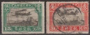 EDSROOM-17417 China C6-C7 Used 1929 Airmail CV$8
