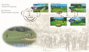 Canada # 1553-1557, Golfing in Canada, First Day Cover