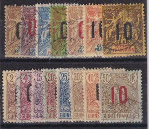 French Guinea 1912 SC 48-62 Used Set 