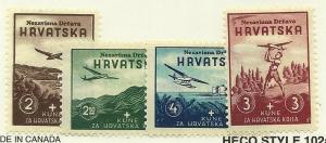 Croatia # B7-10, Mint Hinged